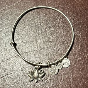NEW! Silver Alex and Ani Lotus Blossom Silver Charm Bracelet SHIP SAME DAY!
